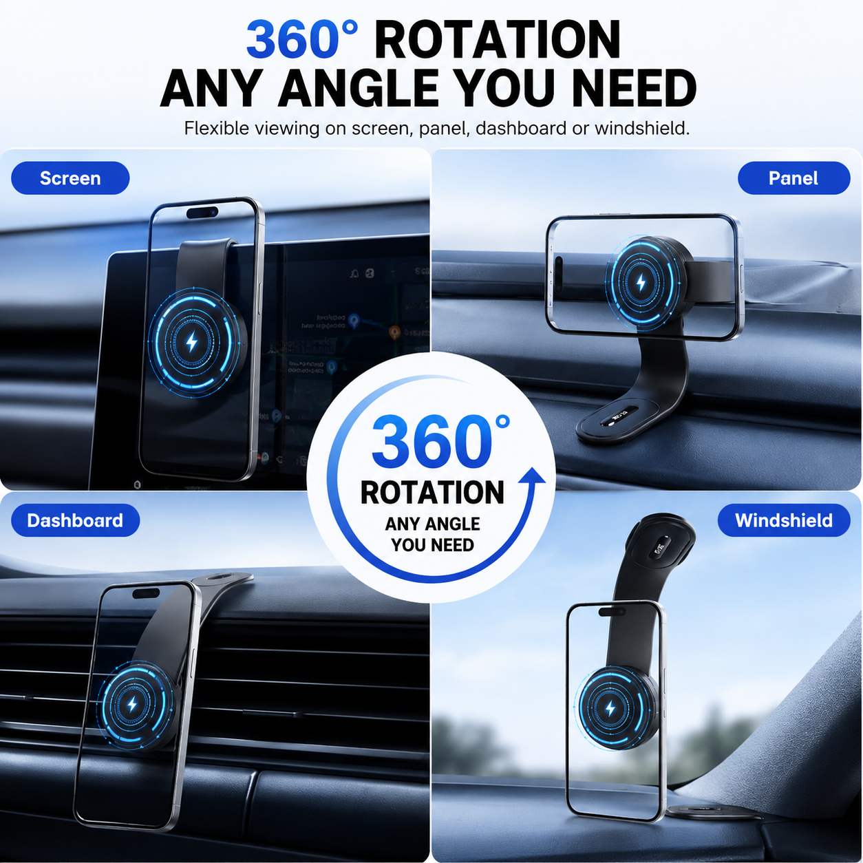 ✨ Premium 360° Magnetic Car Phone Mount 🚗📱