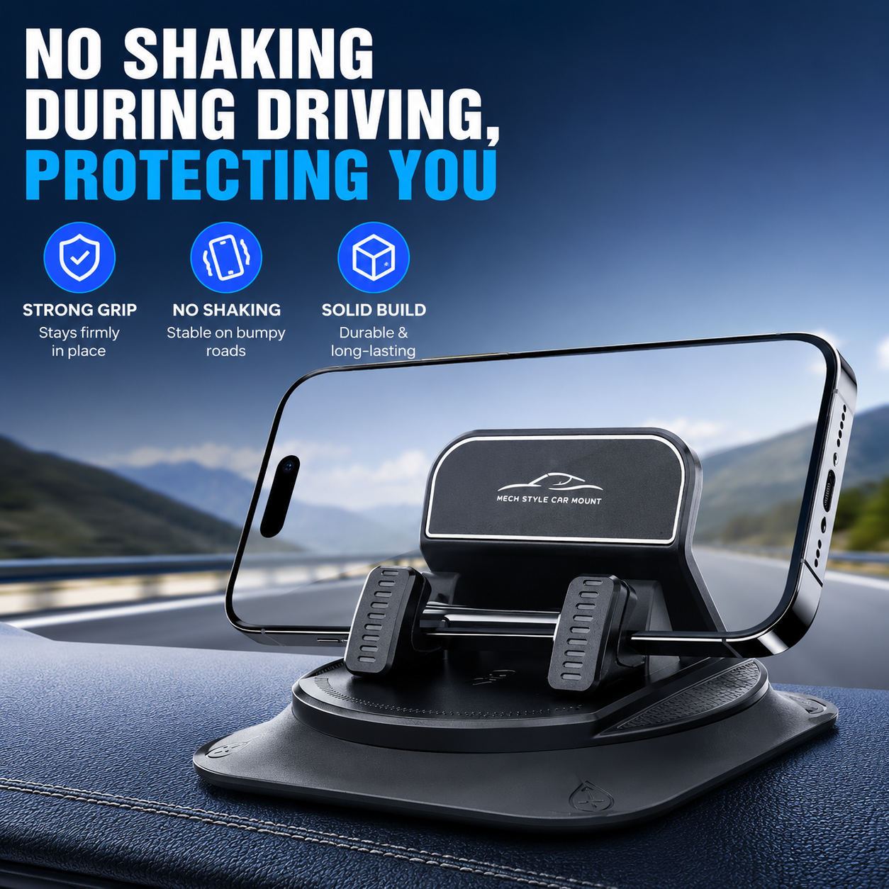 📱 Adjustable Car Phone Holder 360° Rotation 🔄
